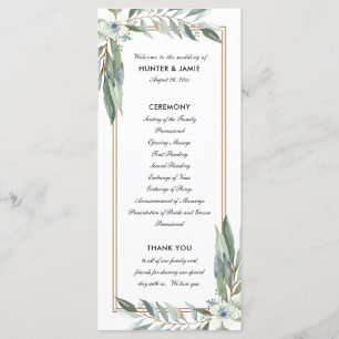 Programme Aquarelle florale et verte, Mariage double face
