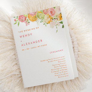 Programme Aquarelle Mariage Citrus plié