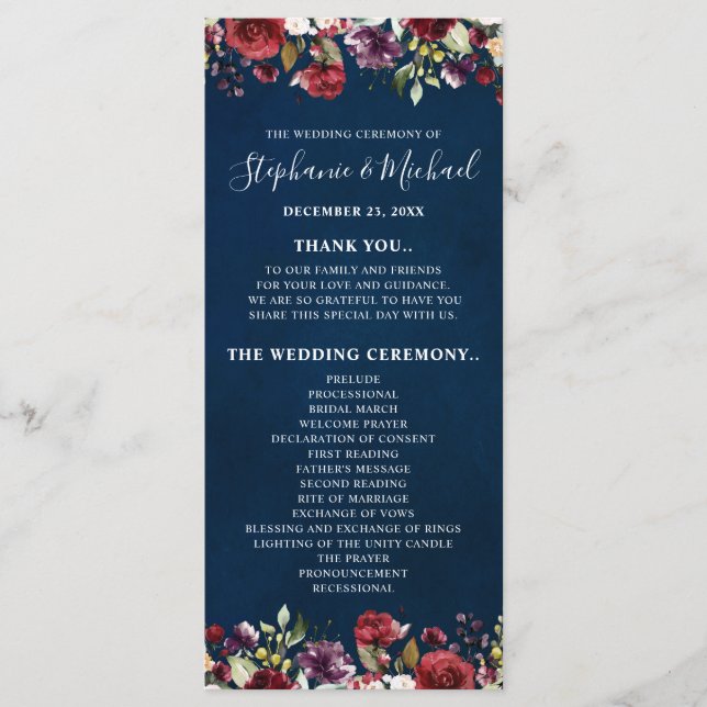 Programme Aquarelle romantique Bourgogne Rouge Marine Rose F (Devant)