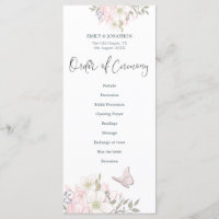 Aquarelle rose Magnolias Mariage de script papillo