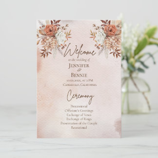 Programme Aquarelle Terracotta Fall Bohemian Boho Floral