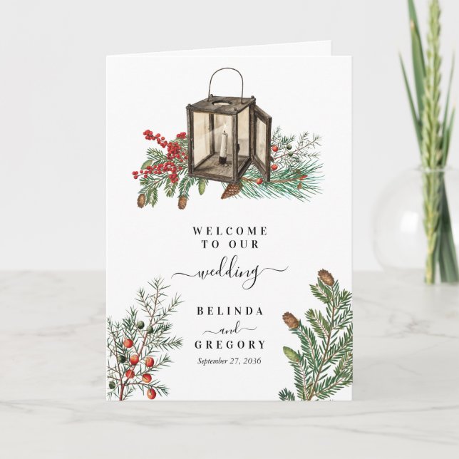 Programme Arbres à pins d'hiver Lantern Mariage Ordre de ser (Devant)