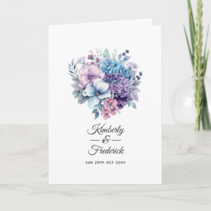 Programme Argent, bleu Icy et Mariage floral Lilac
