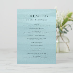 Programme Ariel Blue Abstract Aquarelle Mariage moderne