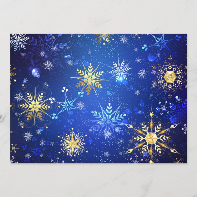 Programme Arrière - plan Bleu XMAS avec des flocons de neige (Devant)