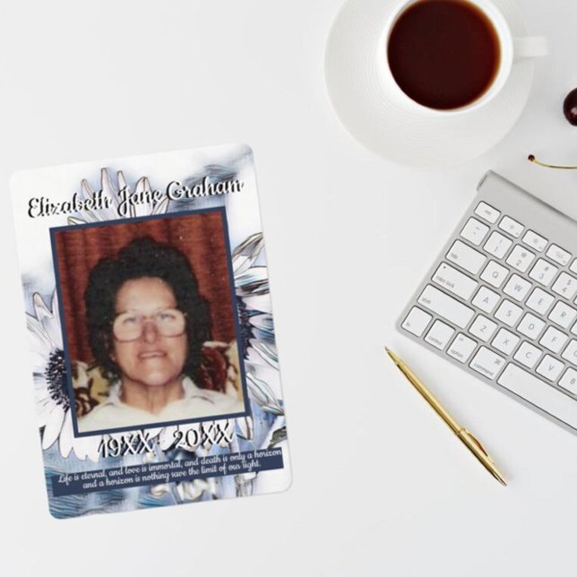 Programme Art du tournesol bleu et blanc | Photo | Funéraill (Créateur téléchargé)