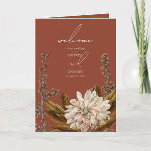 Programme Automne Floral Terracotta Mariage de automne d'aqu