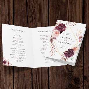 Programme Automne Romance Bourgogne Mariage plié