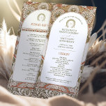 Programme Automne Vintage de mariage de rouille Art Nouveau<br><div class="desc">Présentation du programme de mariage vintage éditable par Alphonse Mucha, maintenant disponible sur Zazzle! Ce programme élégant est le moyen parfait pour guider vos invités dans votre journée spéciale. Le programme de mariage vintage présente un magnifique design Art Nouveau du légendaire Alphonse Mucha. Les couleurs douces et les détails complexes...</div>