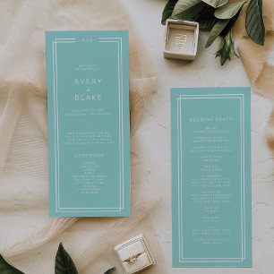 Programme AVERT minimaliste moderne Mint Green Mariage cadre