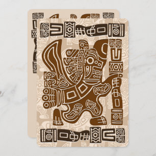 Programme Aztec Eagle Guerrier Tribal Art antique