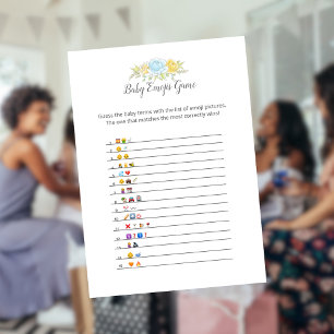 Programme Baby Emojis Boy Teddy Bear Card