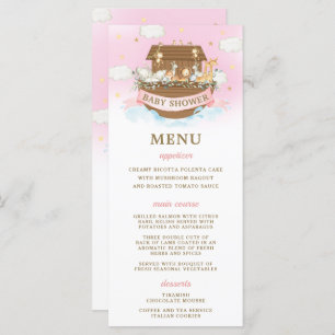 Programme Baby shower Jumeaux roses à l'Arche de Noah