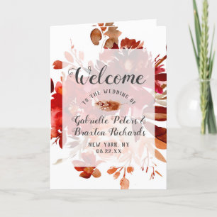 Programme Beauté Rustique Cérémonie de Mariage Floral Bohème