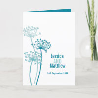 Belle simple aqua bleu vaches mariage persil