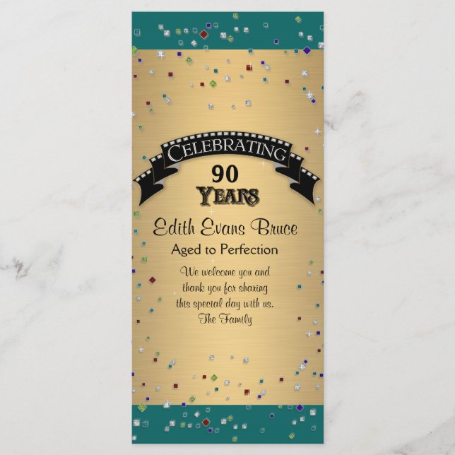 Programme Bijoux Confetti Fête d'anniversaire (Devant)