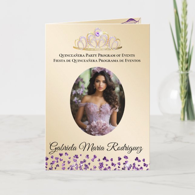 Programme Bilingue Quinceañera Ordre des événement (Devant)
