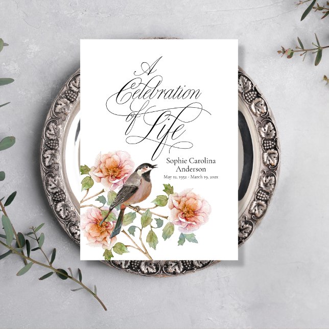 Programme Bird in Flowers Celebration of Life Program (Créateur téléchargé)