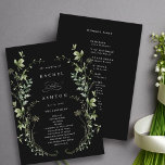 Programme Black Elegant Fleur sauvage Mariage cérémonie<br><div class="desc">Ce programme de cérémonie mariage présente de beaux fleurs sauvages aquarellés peints à la main, disposés comme une couronne, parfaits pour le printemps, l'été ou les mariages de automne. Pour une personnalisation plus avancée de cette conception, cliquez sur le BOUTON OUTIL DESIGN BLEU ci-dessus ! Des articles correspondants sont également...</div>