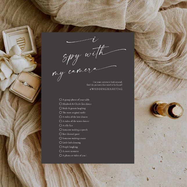 Programme BLAIRE Modern Spy Mariage Photo Hunt Game Programm (Créateur téléchargé)