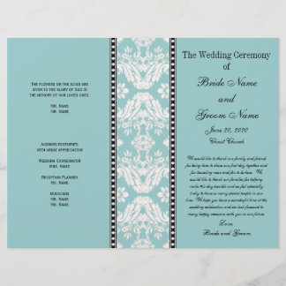 Programme Blue White Mariage damassé