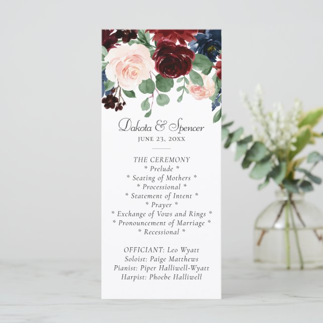 Programme Boho Bloom | Rouge Bourgogne et bleu marine (Debout devant)