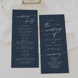 Programme Boho Chic Dark Navy Mariage Longueur du thé bleu