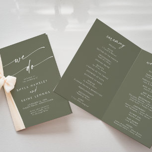 Programme Boho Chic Olive Green Nous faisons plié Mariage