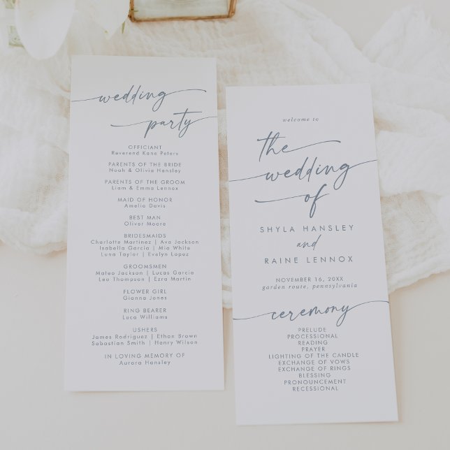Programme Boho Chic Slate Blue Tea Mariage (Créateur téléchargé)