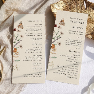 Programme Boho Floral Mariage