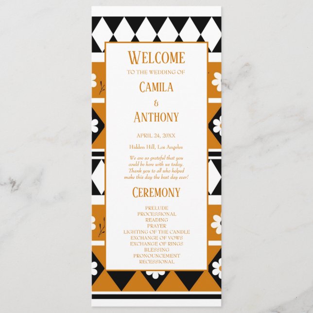 Programme Bordure Fleur Diamant Boho Motif Floral (Devant)