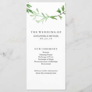 Programme botanique vert de mariage de guirlande