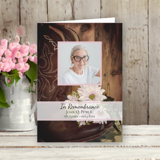 Programme Botte de cowboy rose Daiss Service funéraire de l' (Créateur téléchargé)