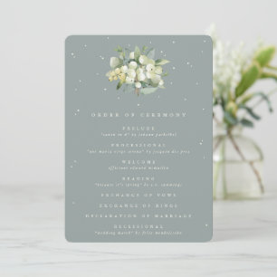 Programme Bouquet de mariage Seafoam Green Snowberry + Eucal