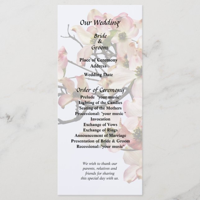 Programme Branche de cornouiller rose (Devant)