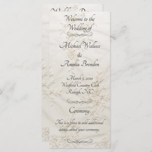 Programme Brodé de mariage de dentelle