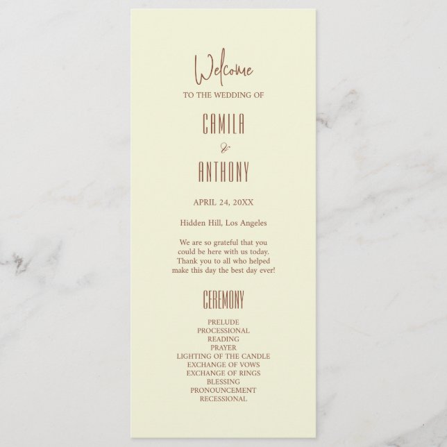 Programme Brown beige (Devant)