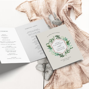 Programme Cadre de serre   Mariage botanique aquarelle