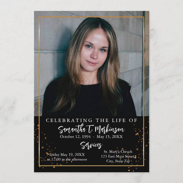 Programme Cadre Or Simple Moderne Spectacle funéraire (Devant)