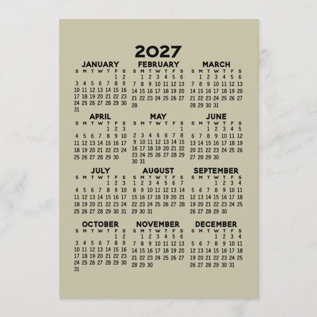 Programme Calendrier 2027 - Motif MCM au verso (Devant)