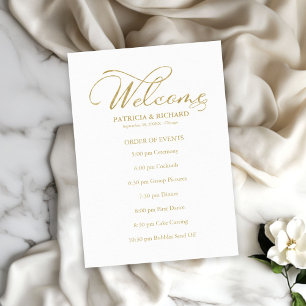 Programme Calendrier de l'ordre des événements de mariage