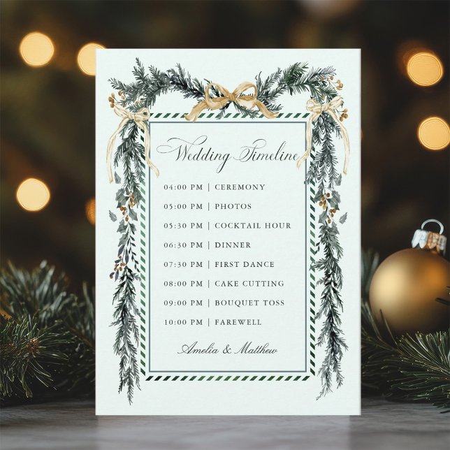 Programme Calendrier de mariage à la guirlande de verdure et (Créateur téléchargé)