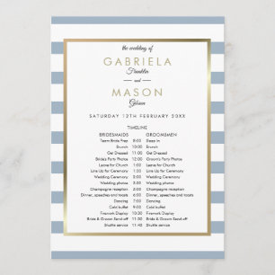 Programme Calendrier mariage Chronologie Dusty Blue Stried