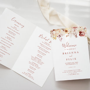 Programme Calligraphie Graceful Floral Folal Mariage