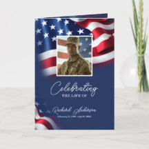 Célébration de la vie d'un vétéran militaire, drap
