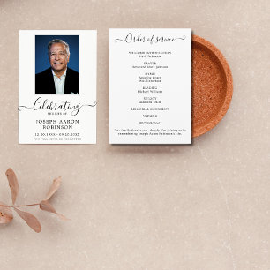 Programme Célébration de la vie Photo Ordre du service