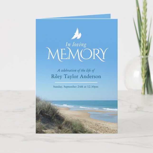 Programme Célébration funéraire de la plage commémorative (Devant)