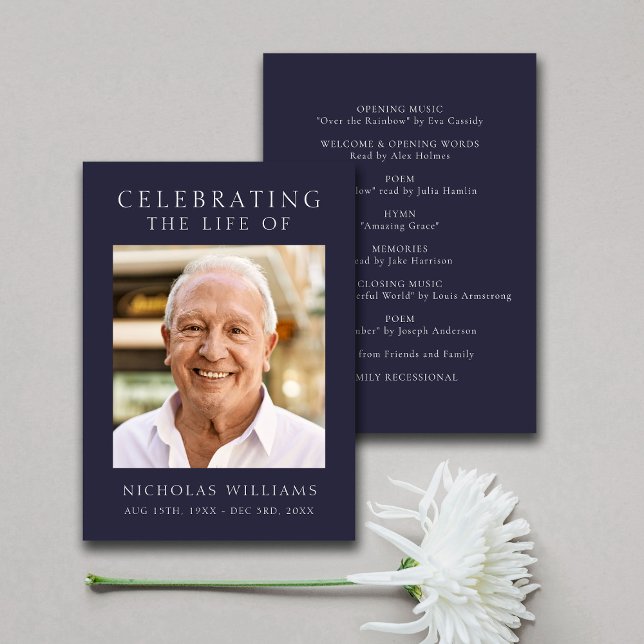 Programme Célébration moderne de la vie Ordre du service (Créateur téléchargé)