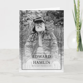 Programme Celebration of Life Folded Service Memorial