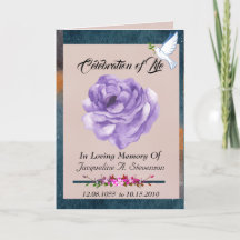 Célébration pliée moderne de la vie Ordre du servi